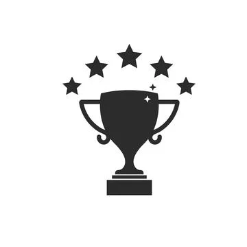 Five star trophy icon vector illustration design template Stock Illustration