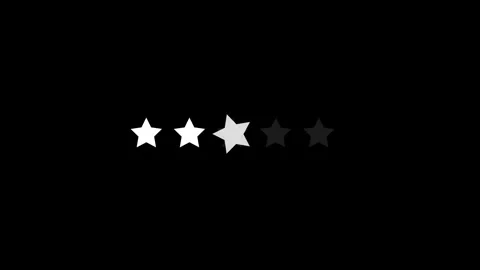 Five stars concept rating, on a black background, 5 Stars Review or rating .. Stock Footage 302912353