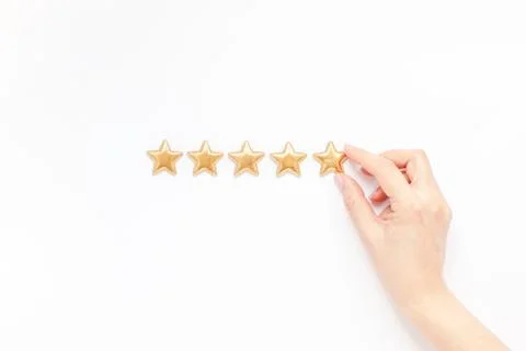 Five stars Customer Experience Feedback Concept Stock Photos