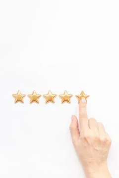 Five stars Customer Experience Feedback Concept Stock Photos