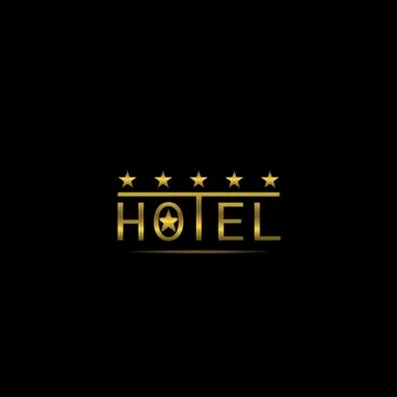 Five stars hotel label Stock Illustration