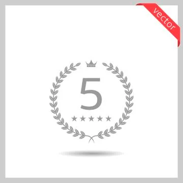 Five stars icon Stock Illustration