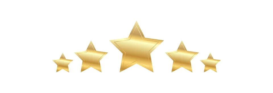 Five stars. Illustrazione stock