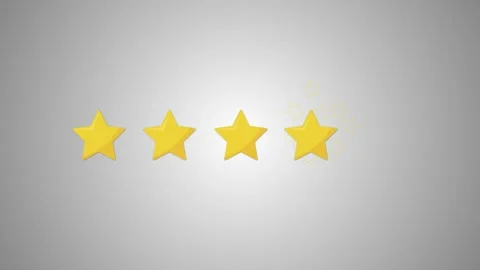 Five Stars Rating - 2D Animated Stock Footage 246774573
