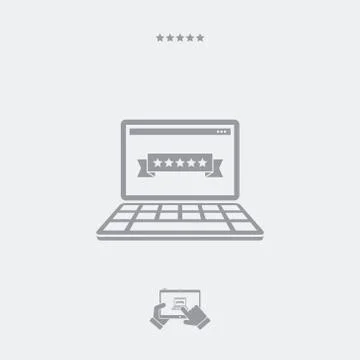 Five stars rating computer Illustration