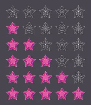 Five stars rating Stock Illustration