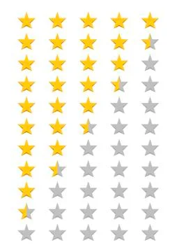 Five stars rating Stock Illustration
