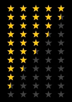 Five stars rating Stock Illustration