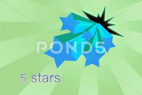 Five stars ratings Stock Illustration
