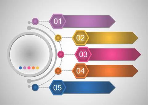 Five-step infographic Stock Illustration