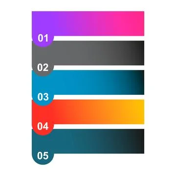Five step infographic vertical diagram, business information design, chart ve 스톡 일러스트