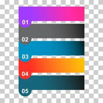 Five step infographic vertical diagram, business information design, chart ve Stock Illustration