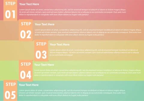 Five step infographics background Stock Illustration