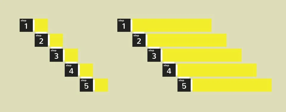 Five steps Stock Illustration