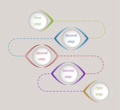Five steps 스톡 일러스트