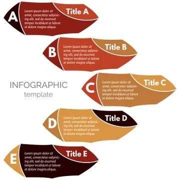 Five steps infographic design elements Stock Illustration