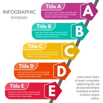 Five steps infographic design elements イラスト素材