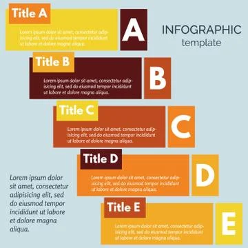 Five steps infographic design elements Stock-Illustration
