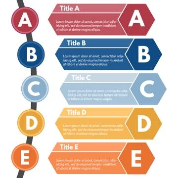 Five steps infographic design elements イラスト素材