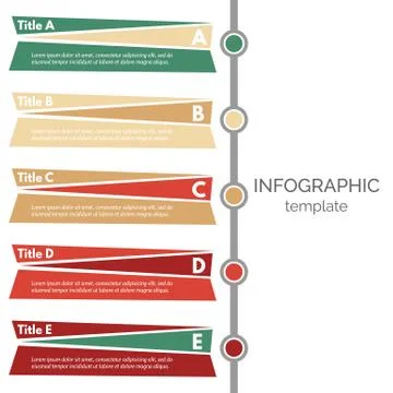 Five steps infographic design elements Stock Illustration