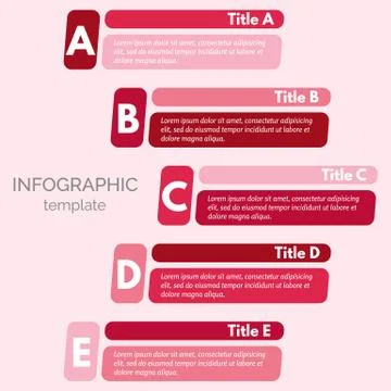 Five steps infographic design elements 스톡 일러스트