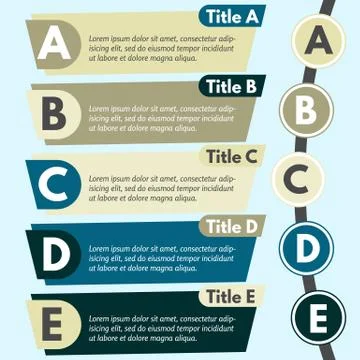 Five steps infographic design elements Stock Illustration