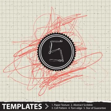 Five sticks of matches. five abstract design templates. vector 스톡 일러스트