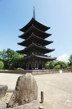 Five-storied pagoda Foto stock