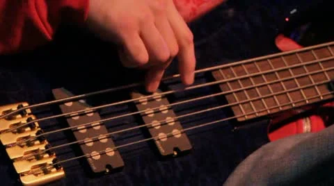 Five string bass playing 스톡 동영상 8989560