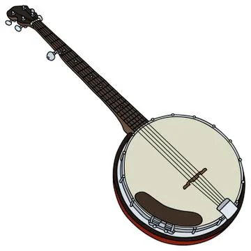 Five strings banjo 스톡 일러스트