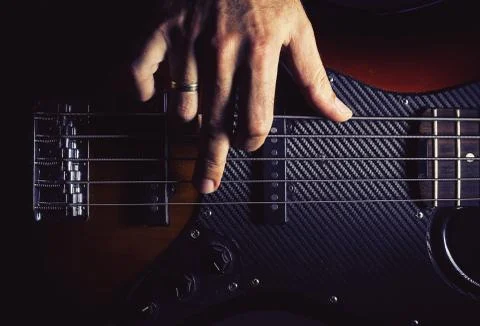 Five Strings Bass Guitar Stock-Fotos