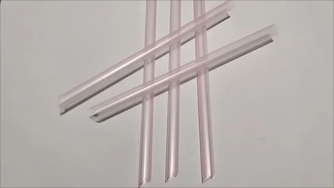 Five striped pipettes for boba ice Stock Footage 294876214