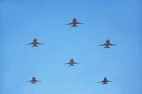 Five supersonic  bombers Stock Photos
