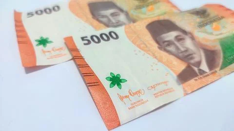 Five thousand rupiah currency Stock Photos