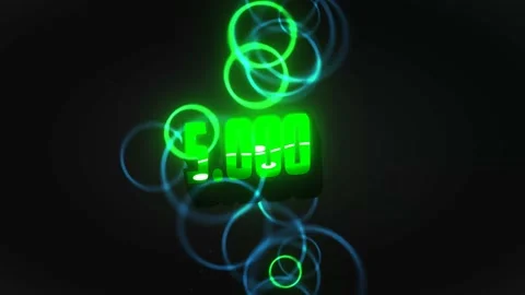 Five thousand subscribers, number, green, with animation, movement, bubbles, Stock Footage 161704723
