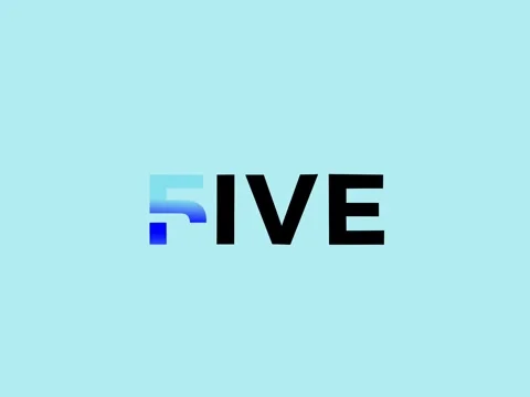 Five typography animation Stock Footage 342135766