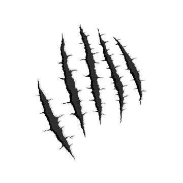 Five vertical trace of monster claw Stock Illustration