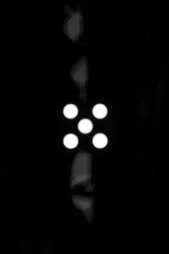 Five Vertical White Lights Stock Photos