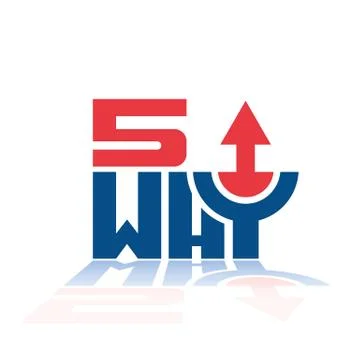 Five why method up arrow Stock Illustration