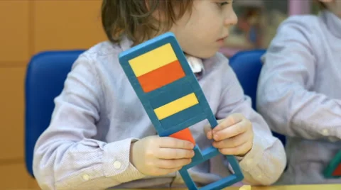 Five year old child playing Stock Footage 65839800