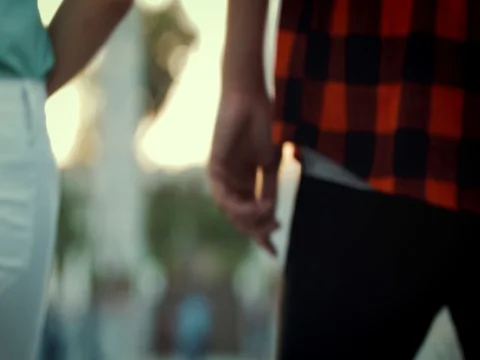 Five young people are having fun on the bridge Video stock 79590047