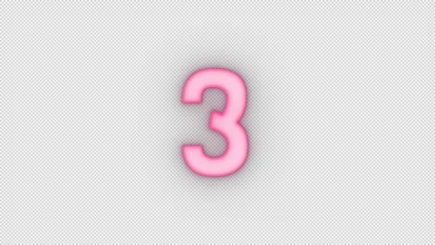 Five to zero second countdown timer animation with neon effect Stock Footage 317903489