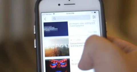 Fiverr App Searching for Creative Video Freelancer for Project Stock Footage 113285361
