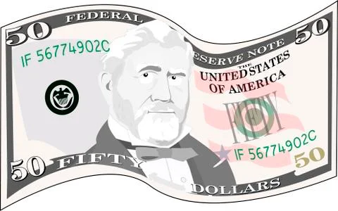 Fiveteen dollars Illustrazione stock