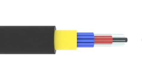 Fix a breakdown. The camera moves along the fiber optic cable and finds the Stock Footage 128798251