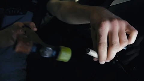 Fix broken car body Stock Footage 87846675