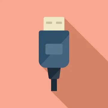 Fix cable icon flat . Broken phone Stock Illustration