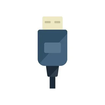 Fix cable icon flat vector. Broken phone Stock Illustration