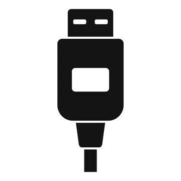 Fix cable icon simple vector. Broken phone Illustrazione stock