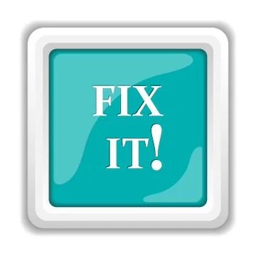 Fix it icon. Internet button on white background.. Stock Illustration